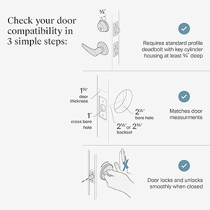 Level Bolt Smart Lock - Smart Deadbolt that Works with Your Existing Lock for Keyless Lock Entry, App-Enabled Bluetooth Lock with Smartphone Access, Compatible with Apple HomeKit