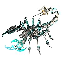 3D Metal Puzzle Scorpion Model Set, Adult 3D Metal Puzzle, DIY Color 3D Metal Model Set - The Best Gift Choice for Adults/Teens (Green)