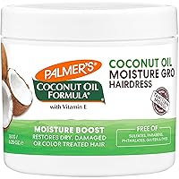 Coconut Oil Formula Moisture Gro Hairdress Hair Cream, Restorative Leave In Conditioner to Minimize Breakage and Add Shine, 5.25 Ounce Jar