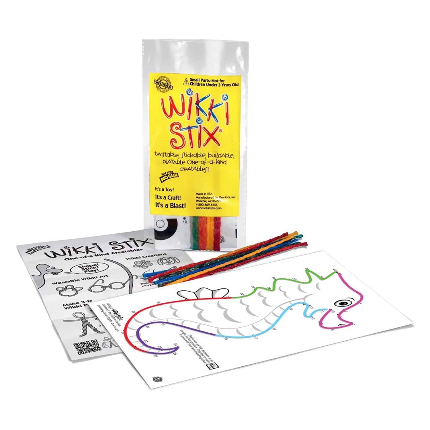 WikkiStix Sea Life Pak Features 12 Sea Creatures with Hands-on Activity and Fun Fact on Each, Made in The USA!