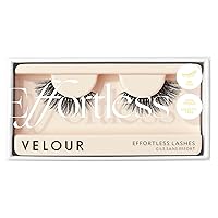 Velour Effortless Lashes - Natural-Looking False Eyelashes - Fluffy & Lightweight No-Trim Lashes – Reusable Fake Lashes All Eye Shapes - Vegan & Cruelty-Free – Lash Glue not Included (Final Touch)
