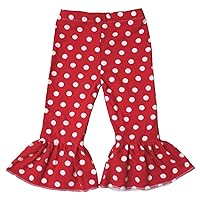 Red White Polka Dots Cotton Pants Trousers Unisex Baby Clothing Nb-18m