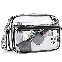 BOSTANTEN Clear Purses for Women Stadium Approved Clear Bags Small Crossbody Bags Trendy for Concerts Sports
