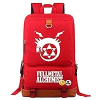 Unisex Fullmetal Alchemist Daypack Lightweight Laptop Computer Bag,Lightweight Canvas Knapsack for Travel