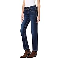 Angels Forever Young Women's Curvy Straight Mid-Rise Jeans