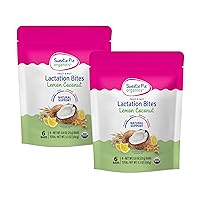 Lactation Bites – Lemon Coconut, Support for Breastfeeding and Breast Milk Supply Increase, 0.9oz/25g, 12 Pack
