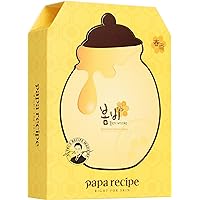 [Papa Recipe] Bombee Honey Mask Pack 25g * 10 sheets - Sheet Mask, Facial Skin Care, Deep Moisturizing Serum for Dry Skin - Korean Skin Care, K-Beauty