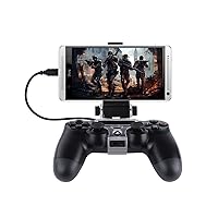 PS4 Controller Phone Gaming Mount Holder for Playstation PS4, PS4 Slim, PS4 Pro, 180 Degree Rotation, Support iPhone, Android Phone with PS Remote Play– Fits Max 3.4 inch Width