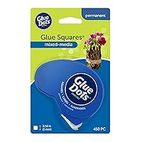 Glue Dots, Glue Squares Dot N' Go Dispenser, Double-Sided, 3/16