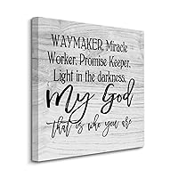 COCOKEN 12X12 Inch Canvas Wall Art with Inspirational Quote Way Maker, Miracle Worker, Promise Keeper Picture Artwork for Kitchen Bathroom Bedroom Living Room Decor Housewarming Gift