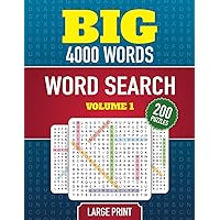 4000 New Words Large Print Word Search Book for Adults (200 Puzzles): Big, Themed, Easy to Read Word Find Puzzles with Solutions. Perfect for Adults, ... Seniors, Relaxing Fun to Stimulate the Mind!