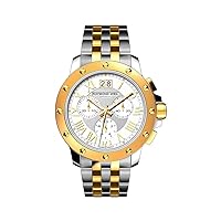 Raymond Weil Tango Chronograph Two-Tone Steel Mens Watch Date White Dial 4899-STP-00308