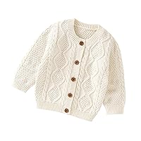 Fashion Girl Baby Girl Boy Knit Cardigan Sweater Warm Pullover Tops Toddler Infant Baby Pajamas with Ruffles