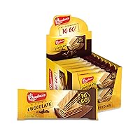 Bauducco Mini Crispy Wafer Cookies, Single Serve, Chocolate, 1.41 oz., Box of 12