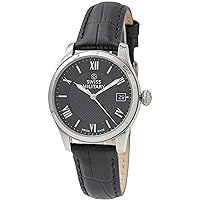 Victorinox Swiss Military Womens Terragraph Black Dial Black Leather Band Watch 01.0521.309