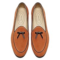 Journey West Suede Tassel Loafer for Women Slip-on Belgian Penny Loafers Shoes for Women in Many Colors