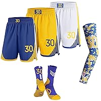 Shorts Youth Kids Athletic Shorts Sport Activewear Quick Dry Basketball Socks and Arm Sleeves