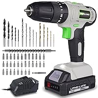 PHALANX 20V Cordless Drill Set - Multifunctional 3-in-1 Power Drill Set with Battery and Fast Charger, 20+2 Torque Impact Drill, 3/8