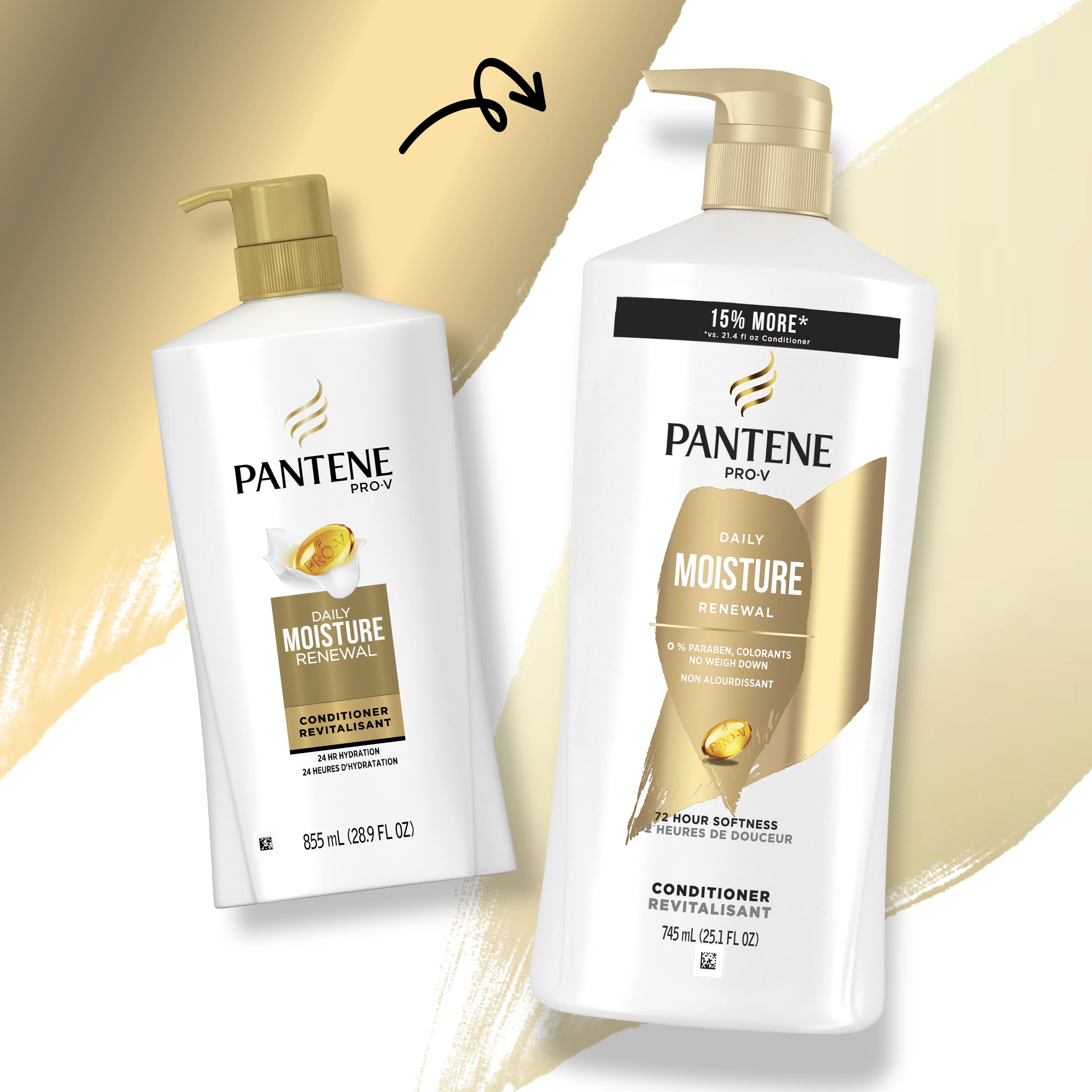 Pantene Conditioner Twin Pack with Hair Treatment, Daily Moisture Renewal for Dry Hair, Safe for Color-Treated Hair