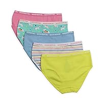 Girl Girls' Cotton Brief Panties, 5 Pack