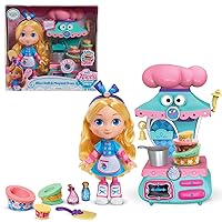 Just Play Disney Junior Alice’s Wonderland Bakery 10-inch Alice & Magical Oven Doll and Accesory Set, Officially Licensed Kids Toys for Ages 3 Up