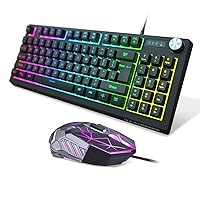 MageGee GT698 Gaming Keyboard and Mouse Combo, TKL 89 Keys Gaming Keyboard RGB LED Rainbow Backlit, Anti-Ghosting USB Wired Keyboard, Gaming Mouse 3200 DPI for PC Laptop Desktop Gaming and Work