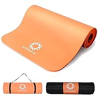 1/2 Thick Exercise Mat with Carry Strap & Case Mat for Yoga Pilates Fitness at Home and Gym 72