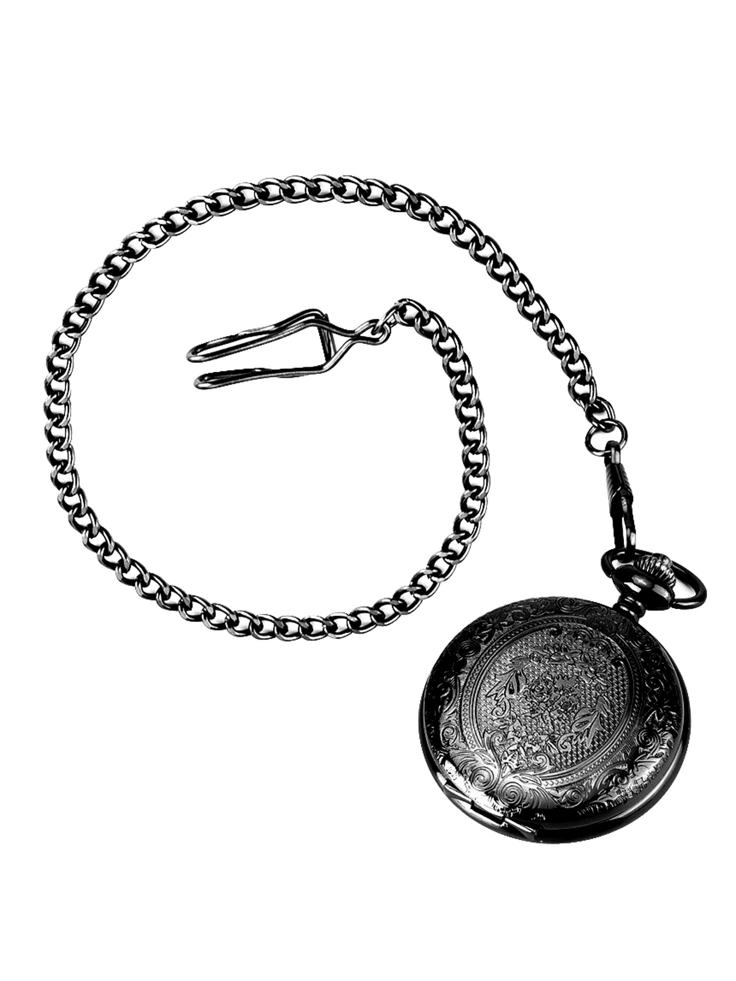 Mudder Vintage Stainless Steel Quartz Pocket Watch Chain
