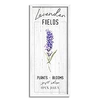 Lavender Fields Purple Farm Florals Gift Shop Sign, Designed by Kyra Brown White Framed Wall Art, Grey