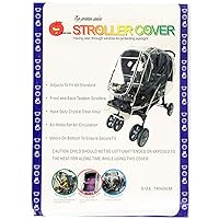 Clear Vinyl Tandem Stroller Cover - Black/Multi, one Size