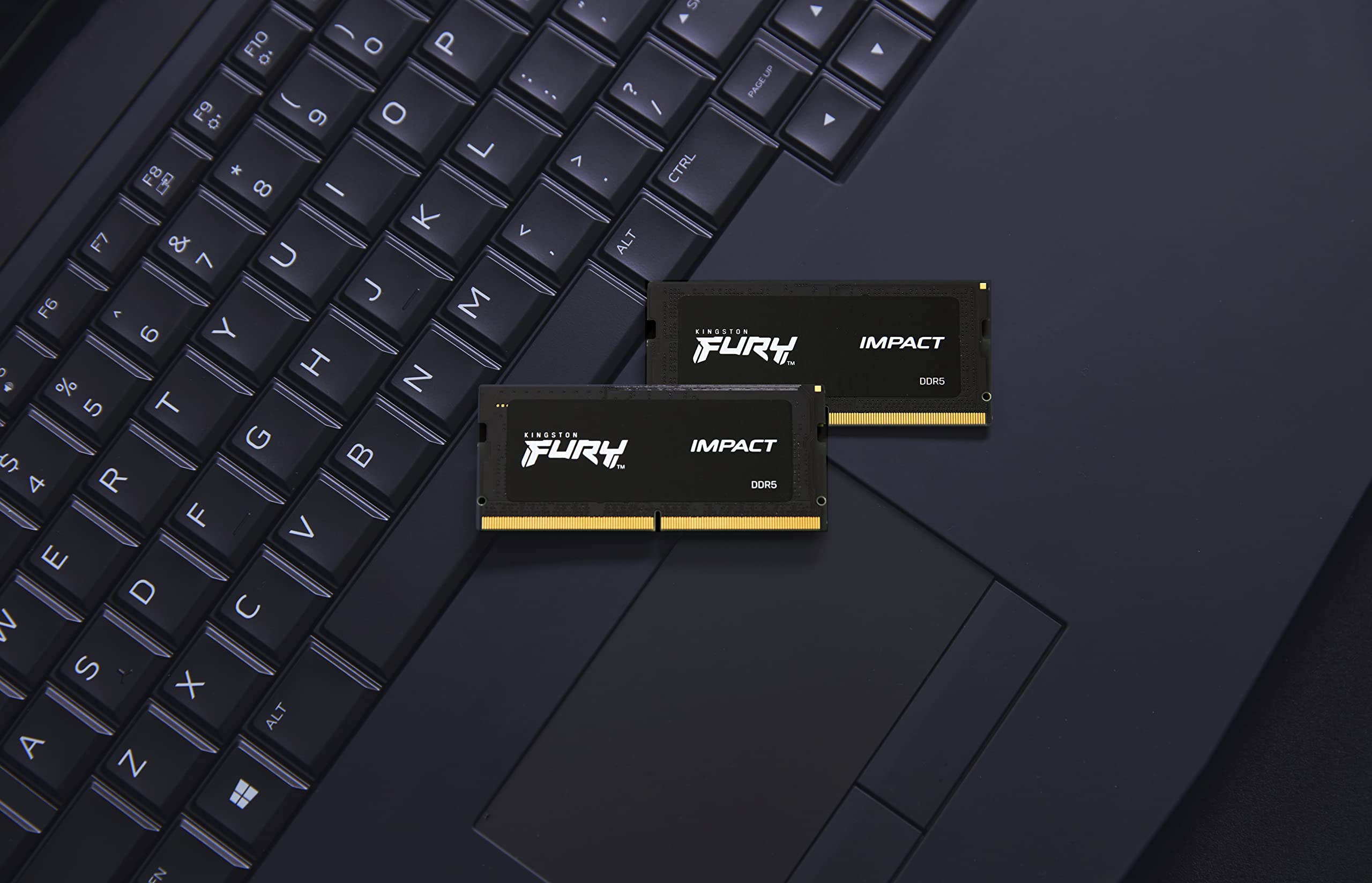 Kingston Technology Fury Impact 32GB 4800MT/s DDR5 CL38 SODIMM XMP Ready (Kit of 2) KF548S38IBK2-32, Black