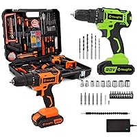 YOUGFIN 118 Pieces Power Tool Combo Kit with 20V Cordless Drill (3/8