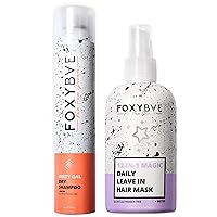 FoxyBae Dirty Gal Dry Shampoo Spray 7 Oz + 12-in-1 Leave In Hair Mask for Dry Damaged Hair & Growth 8 Oz