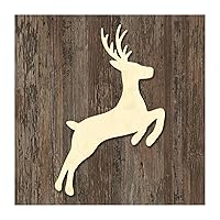 Unfinished Wood Deer Shape Wooden Scrapbooking DIY Handmade Crafts for Kids, Wood Embellishments Crafts for DIY for Man Cave Decoration Christmas Holiday Party Supplies, 3PCS Wooden Kitchen