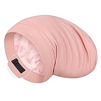 100% Mulberry Silk Lined Sleep Cap, Silk Bonnet Hair Wrap for Sleeping