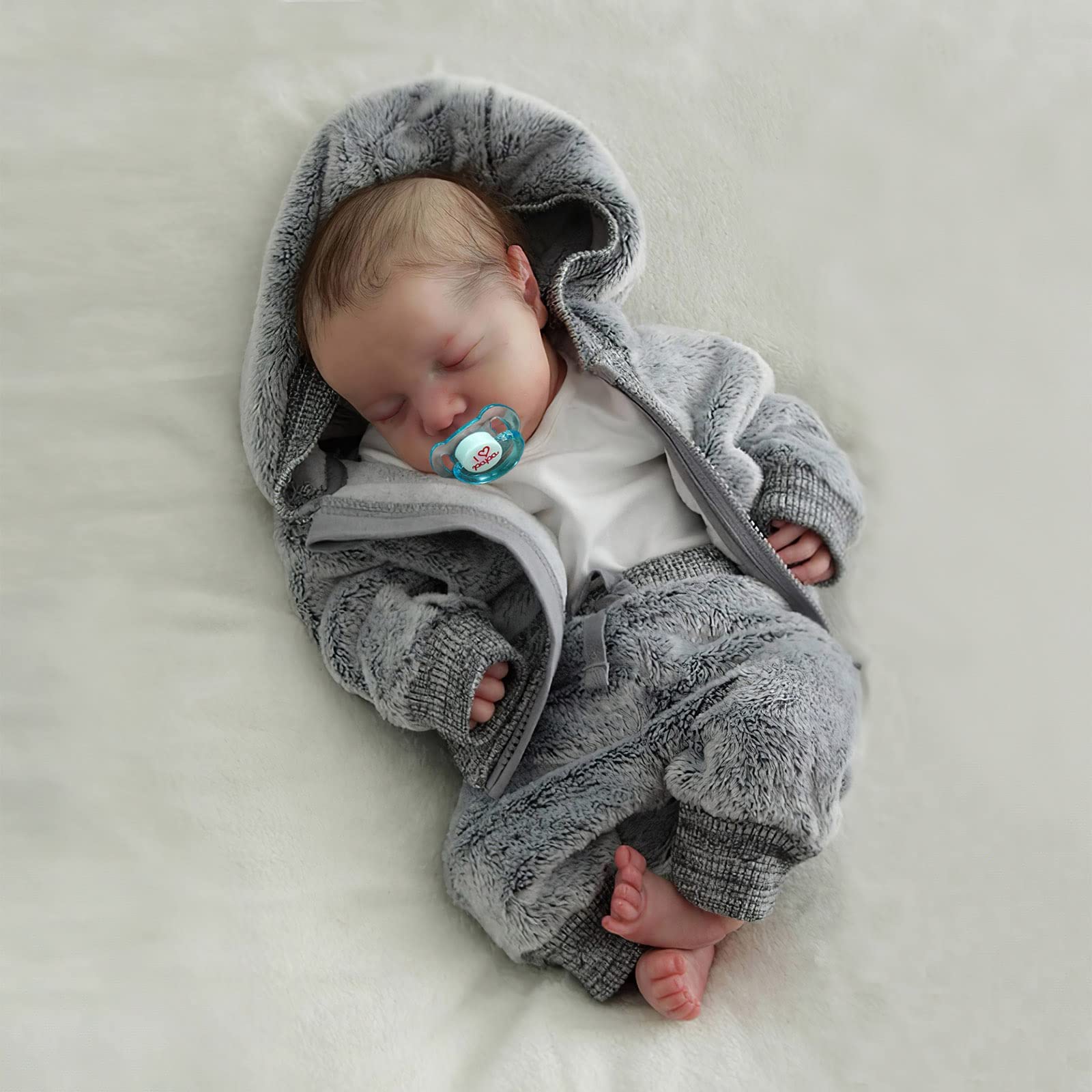 BABESIDE Lifelike Reborn Baby Dolls Boys - 17-Inch Real Baby Feeling Realistic-Newborn Baby Dolls Full Body Vinyl Anatomically Correct Real Life Baby Dolls with Accessories Gift Set for Kids Age 3+