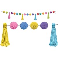 Teacher Created Resources Colorful Pom-Poms and Tassels Garland