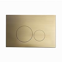 Wall Mount Actuator Flush Push Button Plate in Brushed Brass (SM-WC001Z)