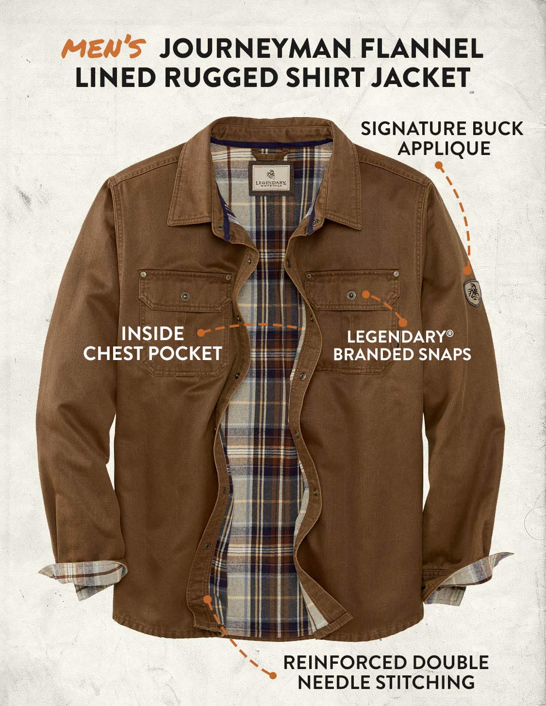 Legendary Whitetails Men's Journeyman Shirt Jacket