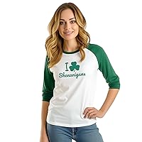 Green Shenanigans Shirt - Irish Patty's St Patricks Day Shirt for Womens [40131032-EF] | Rgln Shngns, S