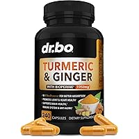 Turmeric Curcumin with BioPerine & Ginger Supplement - Joint Support Supplements, 1950mg Organic Tumeric and Curcumin BioPerine Black Pepper Extract Pills - Turmeric and Ginger Supplement 240 Capsules