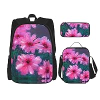 Print 216PCS Backpack Set,Large Bag with Lunch Box and Pencil Case,Convenient,backpack lunch box