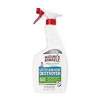 Nature's Miracle Litter Box Odor Destroyer, 24 Ounces, Eliminates Feces, Urine and Ammonia Odors from Cat Litter Box