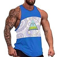 Nicaragua Paisley Flag Men's Workout Tank Top Casual Sleeveless T-Shirt Tees Soft Gym Vest for Indoor Outdoor