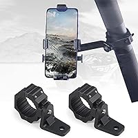 UTV Phone Mount, Whip Light Mount, Flag Mount, All Made of Aluminium Alloy, 360 Degree Rotation, Compatible with 1.75