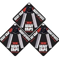 Heavy Grips Hand Grippers - Set of 3 Non-Slip - 100lb, 150lb, 200lb – Effectively Train Your Hand Grip Strength - Targeted Forearm, Wrist & Hand Exercises – Advanced Hand Grip Strengtheners