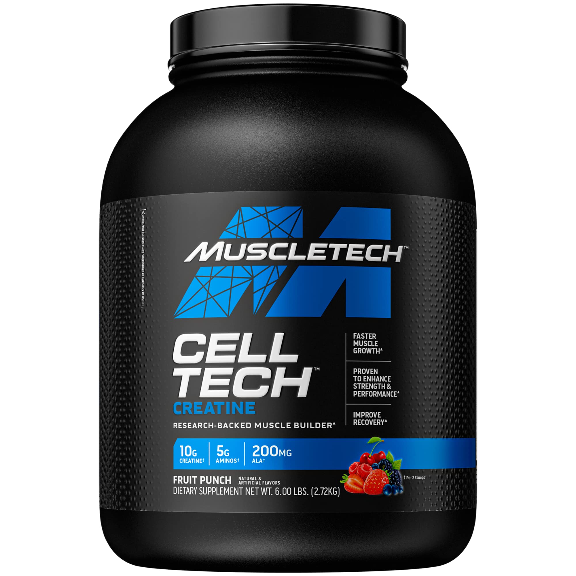 MuscleTech Creatine Monohydrate Powder Cell-Tech Creatine Powder & n Powder Nitro-Tech Whey Protein Isolate & Peptides | Milk Chocolate, 4 Pound (Pack of 1), 40 Servings