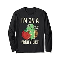 Turtle Strawberry Fruit Diet Wildlife Pet Owner Pet Food Long Sleeve T-Shirt