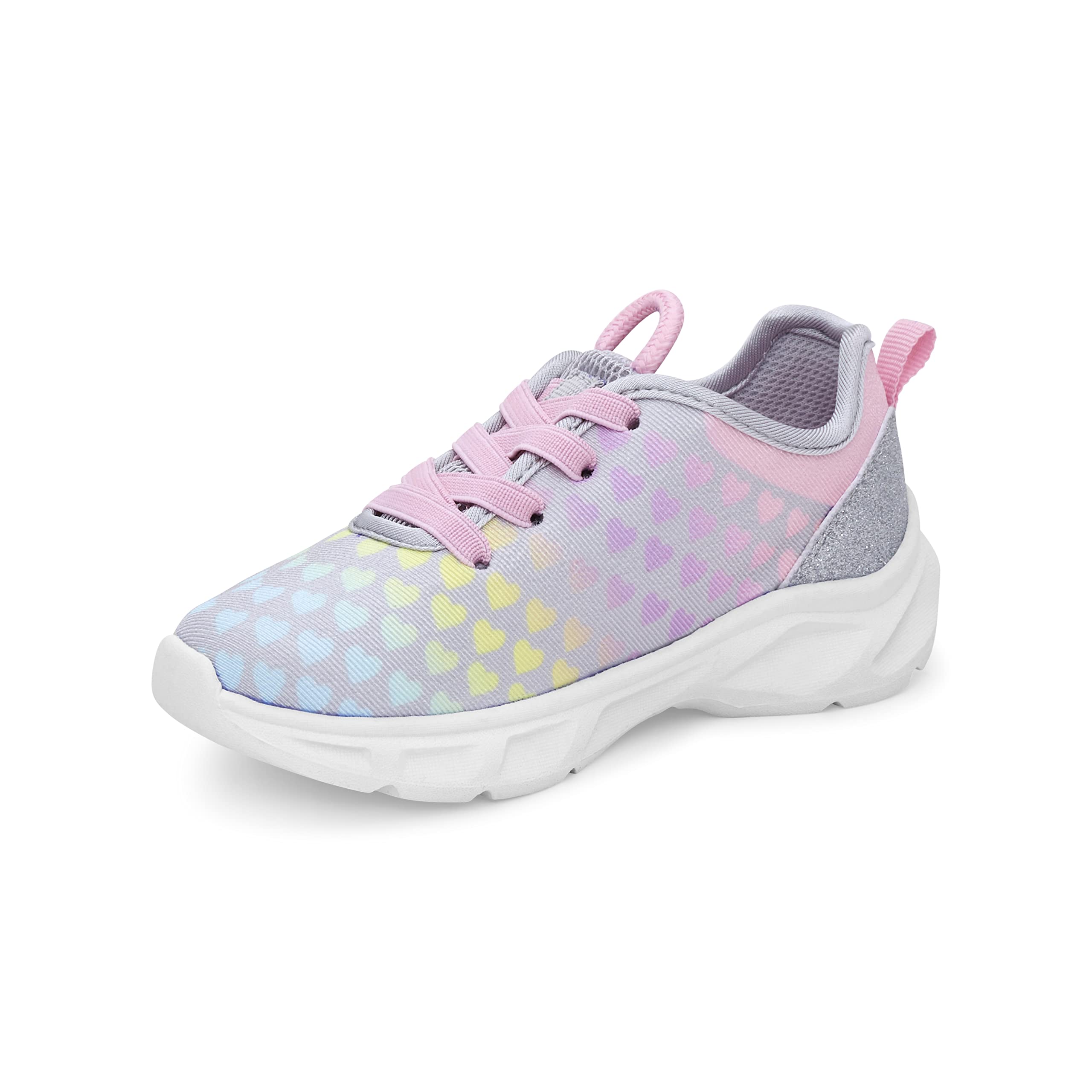 Carter's Girls Creek Light Up Sneaker, Silver, 8 Toddler