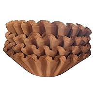 Coffee Filters Biodegradable Natural Unbleached Brown for Large Basket 8-12 Cup - XL Size, 9.75